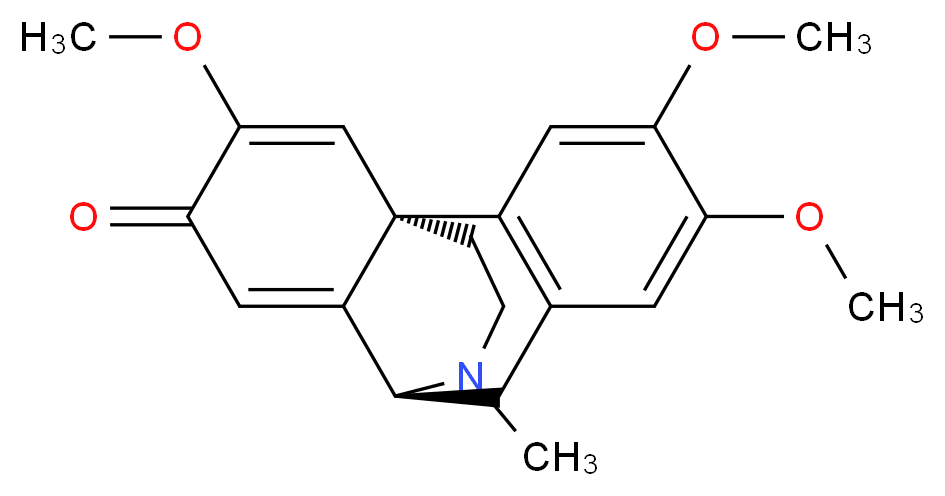 (1S,9S)-4,5,13-trimethoxy-17-methyl-17-azatetracyclo[7.5.3.0<sup>1</sup>,<sup>1</sup><sup>0</sup>.0<sup>2</sup>,<sup>7</sup>]heptadeca-2(7),3,5,10,13-pentaen-12-one_分子结构_CAS_27510-33-4