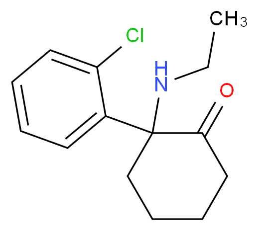 2-(2-chlorophenyl)-2-(ethylamino)cyclohexan-1-one_分子结构_CAS_1354634-10-8