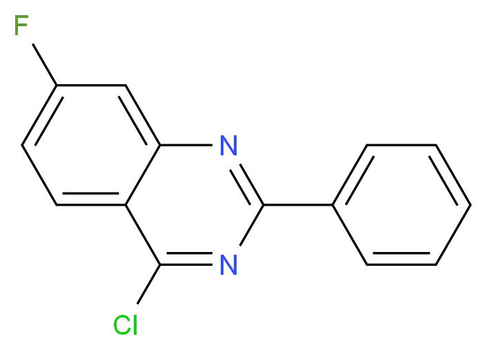 4-CHLORO-7-FLUORO-2-PHENYL-QUINAZOLINE_分子结构_CAS_885277-10-1)