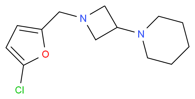 1-{1-[(5-chloro-2-furyl)methyl]azetidin-3-yl}piperidine_分子结构_CAS_)