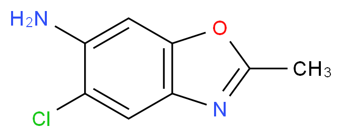 5-chloro-2-methyl-1,3-benzoxazol-6-amine_分子结构_CAS_323579-00-6