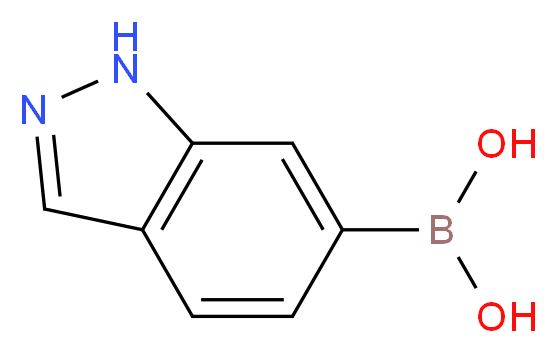 1H-Indazol-6-yl-6-boronic acid_分子结构_CAS_885068-10-0)