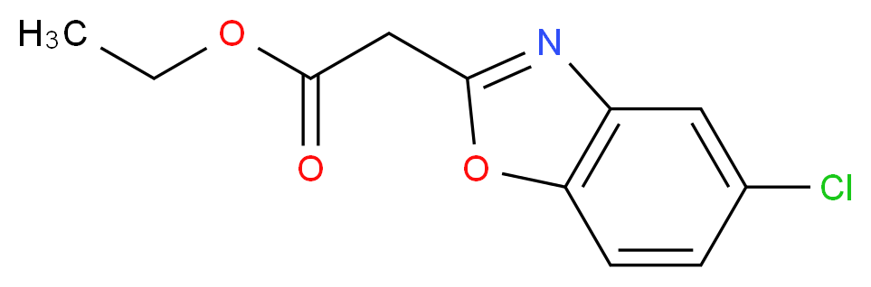 Ethyl 2-(5-chloro-1,3-benzoxazol-2-yl)acetate_分子结构_CAS_138420-09-4)