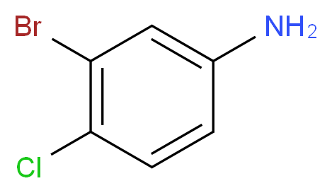 3-bromo-4-chloroaniline_分子结构_CAS_823-54-1
