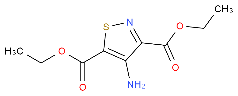 Diethyl 4-aminoisothiazole-3,5-dicarboxylate_分子结构_CAS_72632-87-2)