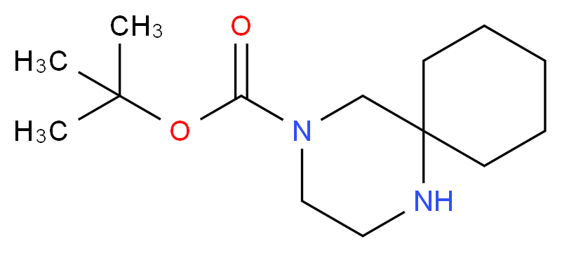 tert-butyl 1,4-diazaspiro[5.5]undecane-4-carboxylate_分子结构_CAS_)