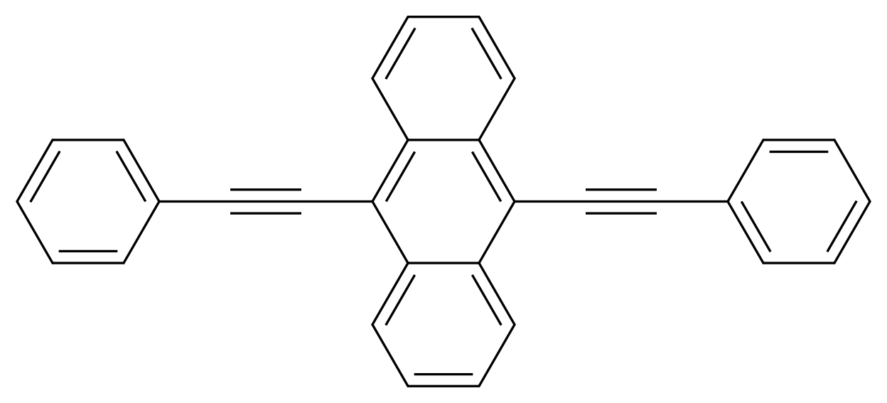 9,10-Bis(phenylethynyl)anthracene_分子结构_CAS_10075-85-1)