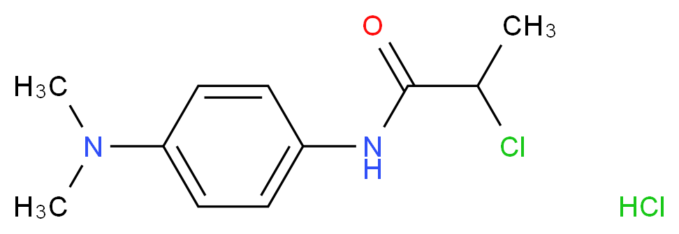 2-chloro-N-[4-(dimethylamino)phenyl]propanamide hydrochloride_分子结构_CAS_50983-91-0)