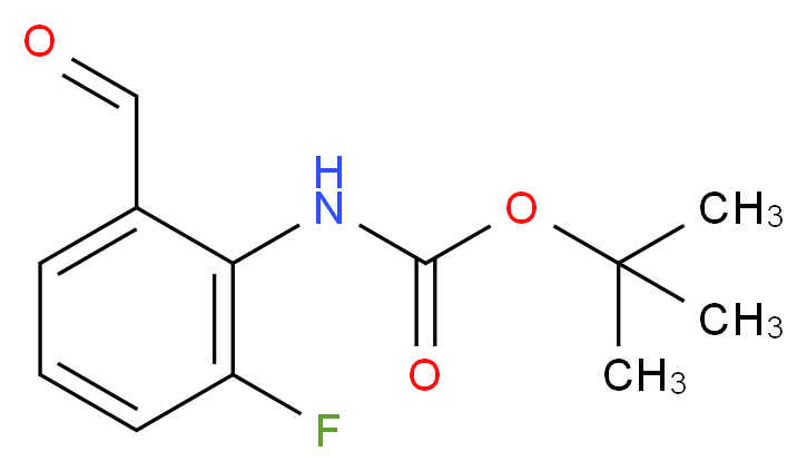 TERT-BUTYL 2-FLUORO-6-FORMYLPHENYLCARBAMATE_分子结构_CAS_844891-30-1)