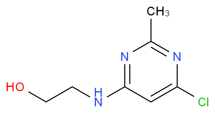 2-[(6-Chloro-2-methyl-4-pyrimidinyl)amino]-1-ethanol_分子结构_CAS_22177-97-5)