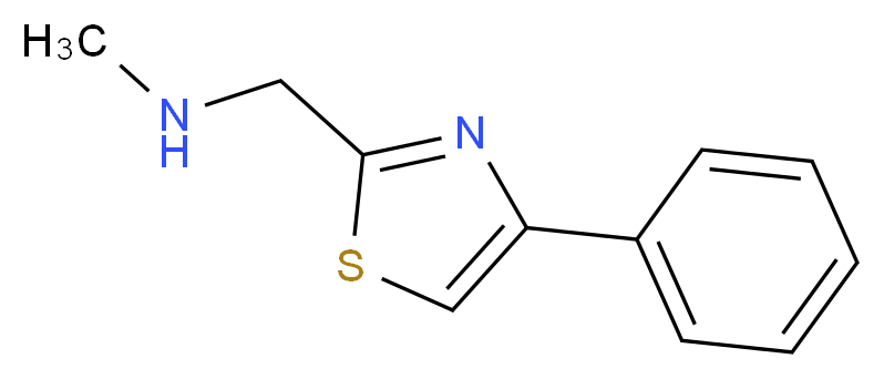 methyl[(4-phenyl-1,3-thiazol-2-yl)methyl]amine_分子结构_CAS_643726-07-2
