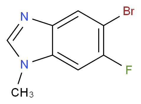 5-bromo-6-fluoro-1-methyl-1H-1,3-benzodiazole_分子结构_CAS_1311197-80-4