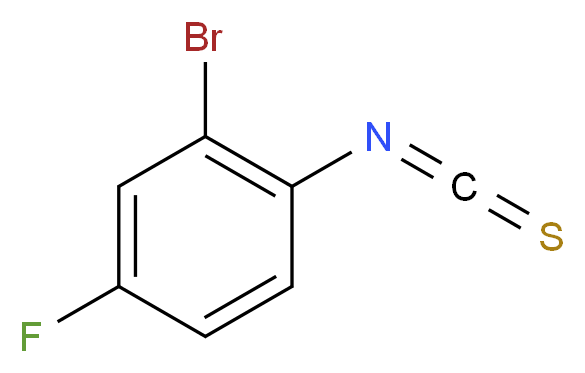 2-Bromo-4-fluorophenyl isothiocyanate, tech._分子结构_CAS_175205-35-3)