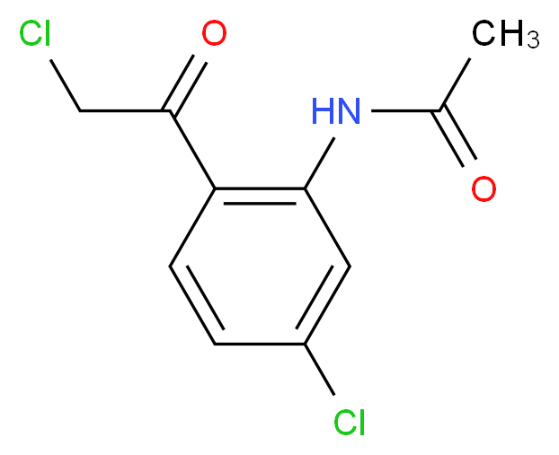 N-[5-chloro-2-(2-chloroacetyl)phenyl]acetamide_分子结构_CAS_68095-20-5
