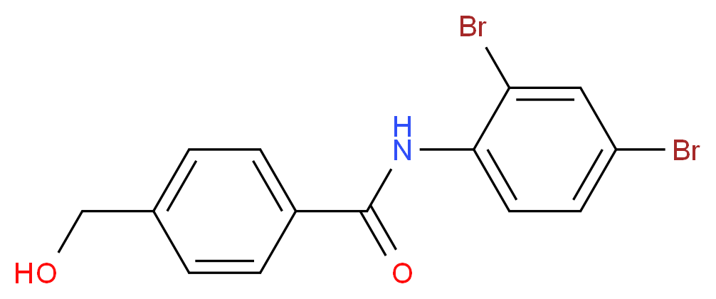 N-(2,4-dibromophenyl)-4-(hydroxymethyl)benzamide_分子结构_CAS_541545-55-5