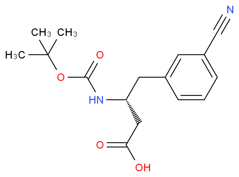 Boc-(R)-3-amino-4-(3-cyanophenyl)-butyric acid_分子结构_CAS_269726-83-2)