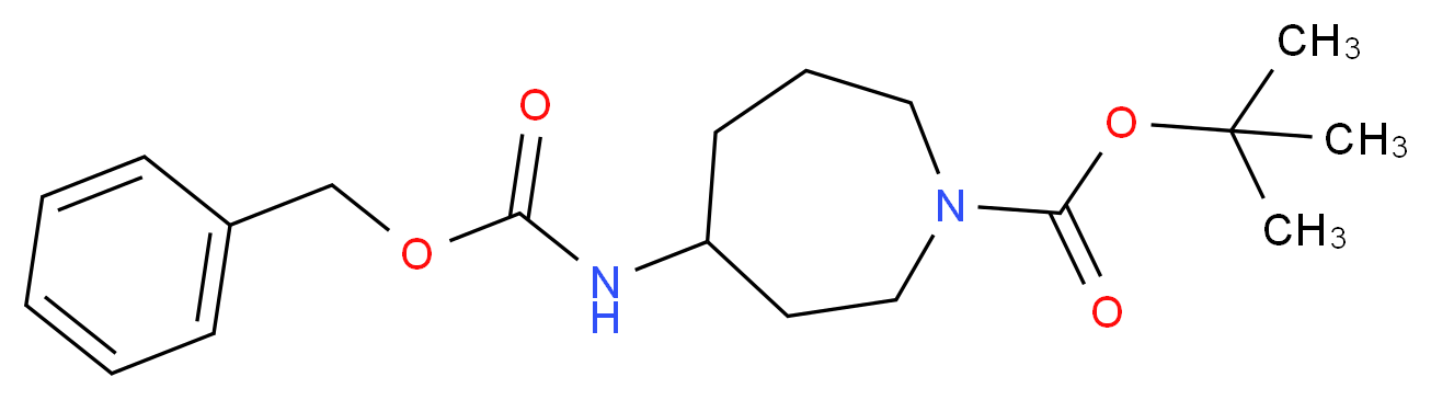 1-Boc-4-Cbz-aminoazepane_分子结构_CAS_878630-96-7)