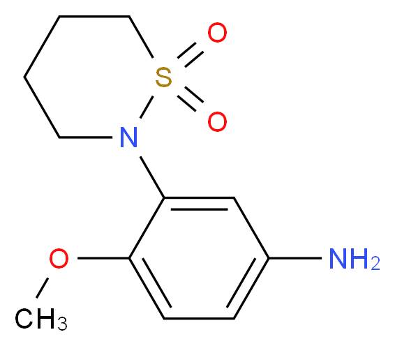 2-(5-amino-2-methoxyphenyl)-1,2-thiazinane 1,1-dioxide_分子结构_CAS_)