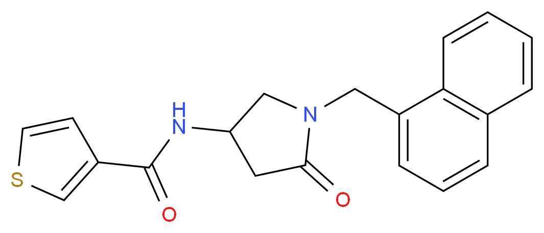 N-[1-(1-naphthylmethyl)-5-oxo-3-pyrrolidinyl]-3-thiophenecarboxamide_分子结构_CAS_)