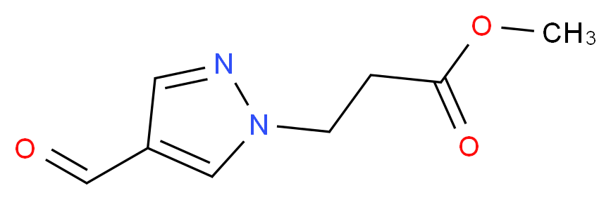 methyl 3-(4-formyl-1H-pyrazol-1-yl)propanoate_分子结构_CAS_1215295-99-0