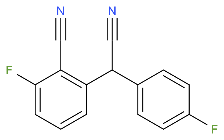 2-[Cyano(4-fluorophenyl)methyl]-6-fluorobenzenecarbonitrile_分子结构_CAS_)