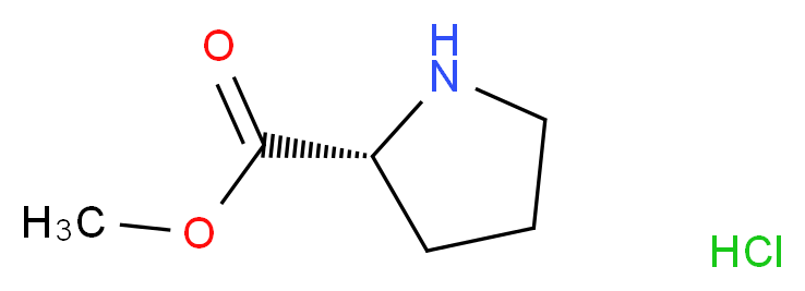 methyl (2R)-pyrrolidine-2-carboxylate hydrochloride_分子结构_CAS_65365-28-8