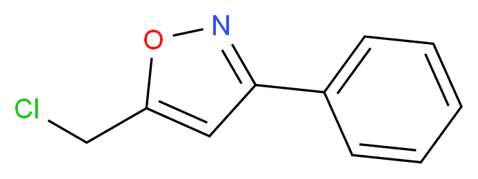 5-(Chloromethyl)-3-phenylisoxazole_分子结构_CAS_1011-37-6)