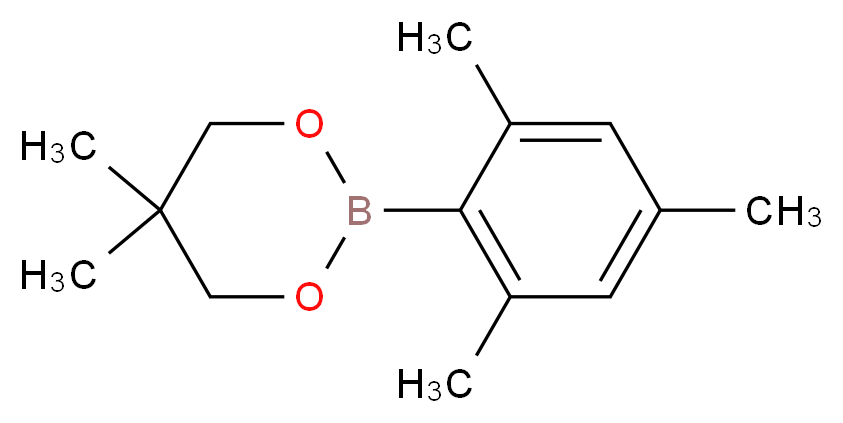 5,5-dimethyl-2-(2,4,6-trimethylphenyl)-1,3,2-dioxaborinane_分子结构_CAS_214360-78-8