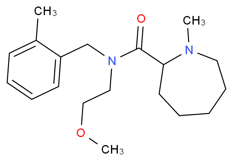 N-(2-methoxyethyl)-1-methyl-N-(2-methylbenzyl)-2-azepanecarboxamide_分子结构_CAS_)