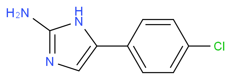 5-(4-chlorophenyl)-1H-imidazol-2-amine_分子结构_CAS_60472-18-6