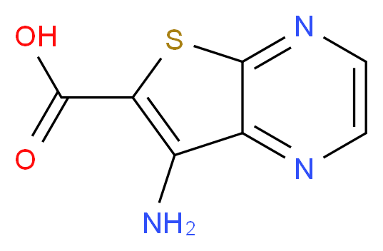 7-Aminothieno[2,3-b]pyrazine-6-carboxylic acid_分子结构_CAS_56881-31-3)