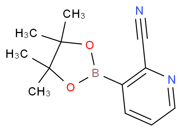 2-Cyanopyridine-3-boronic acid pinacol ester_分子结构_CAS_878194-93-5)