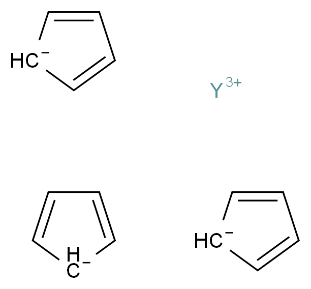 yttrium(3+) ion tris(cyclopenta-2,4-dien-1-ide)_分子结构_CAS_1294-07-1