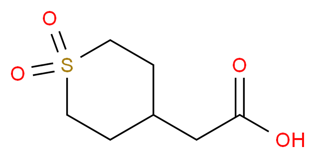 (1,1-dioxidotetrahydro-2H-thiopyran-4-yl)acetic acid_分子结构_CAS_1224869-02-6)