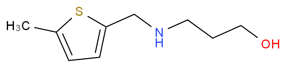 3-{[(5-methyl-2-thienyl)methyl]amino}-1-propanol_分子结构_CAS_90765-35-8)