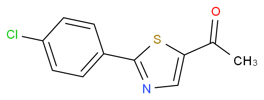 1-[2-(4-Chlorophenyl)-1,3-thiazol-5-yl]-1-ethanone_分子结构_CAS_57560-99-3)