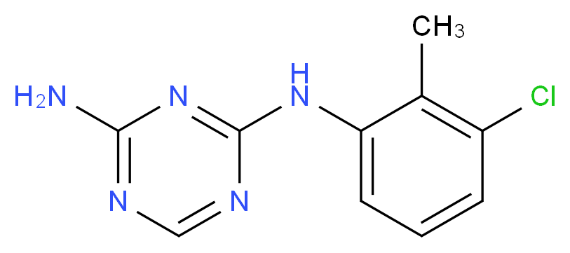 N-(3-chloro-2-methylphenyl)-1,3,5-triazine-2,4-diamine_分子结构_CAS_879624-53-0)