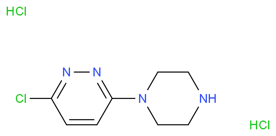 3-chloro-6-piperazin-1-ylpyridazine dihydrochloride_分子结构_CAS_56392-83-7)