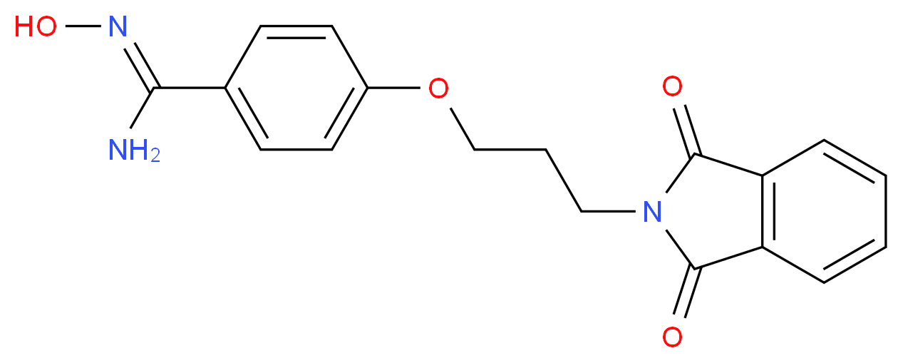 (Z)-4-[3-(1,3-dioxo-2,3-dihydro-1H-isoindol-2-yl)propoxy]-N'-hydroxybenzene-1-carboximidamide_分子结构_CAS_145259-45-6