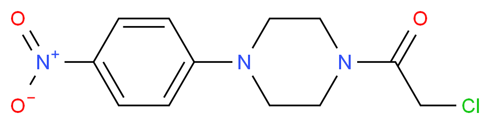 2-chloro-1-[4-(4-nitrophenyl)piperazin-1-yl]ethan-1-one_分子结构_CAS_16264-11-2