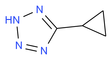 5-cyclopropyl-2H-1,2,3,4-tetrazole_分子结构_CAS_27943-07-3