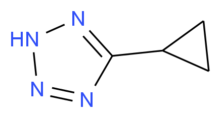 5-Cyclopropyl-2H-1,2,3,4-tetraazole_分子结构_CAS_27943-07-3)