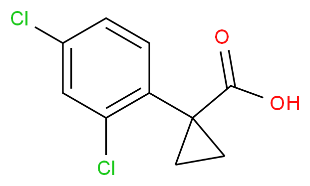 1-(2,4-dichlorophenyl)cyclopropane-1-carboxylic acid_分子结构_CAS_84604-70-6