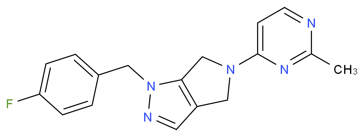 1-(4-fluorobenzyl)-5-(2-methylpyrimidin-4-yl)-1,4,5,6-tetrahydropyrrolo[3,4-c]pyrazole_分子结构_CAS_)
