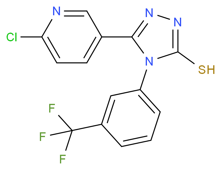 5-(6-chloro-3-pyridyl)-4-[3-(trifluoromethyl)phenyl]-4H-1,2,4-triazole-3-thiol_分子结构_CAS_306936-75-4)