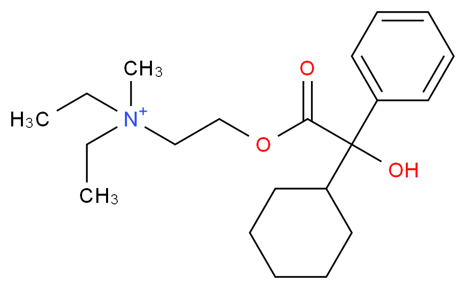 {2-[(2-cyclohexyl-2-hydroxy-2-phenylacetyl)oxy]ethyl}diethylmethylazanium_分子结构_CAS_50-10-2
