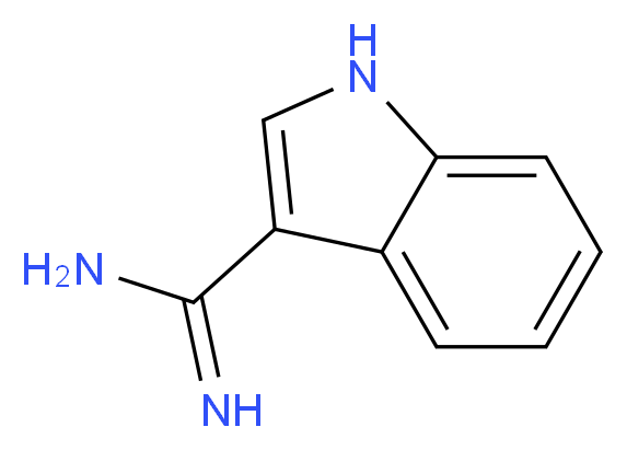 1H-indole-3-carboximidamide_分子结构_CAS_764600-87-5)