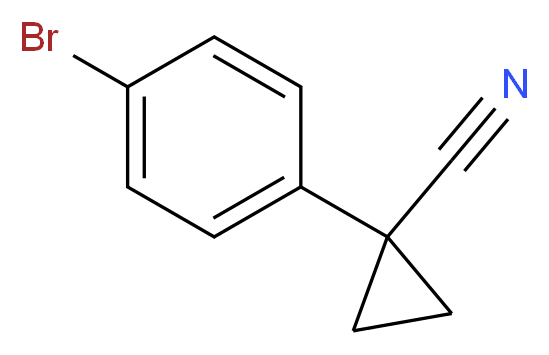 1-(4-bromophenyl)cyclopropane-1-carbonitrile_分子结构_CAS_124276-67-1