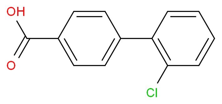 2'-Chloro-[1,1'-biphenyl]-4-carboxylic acid_分子结构_CAS_3808-93-3)