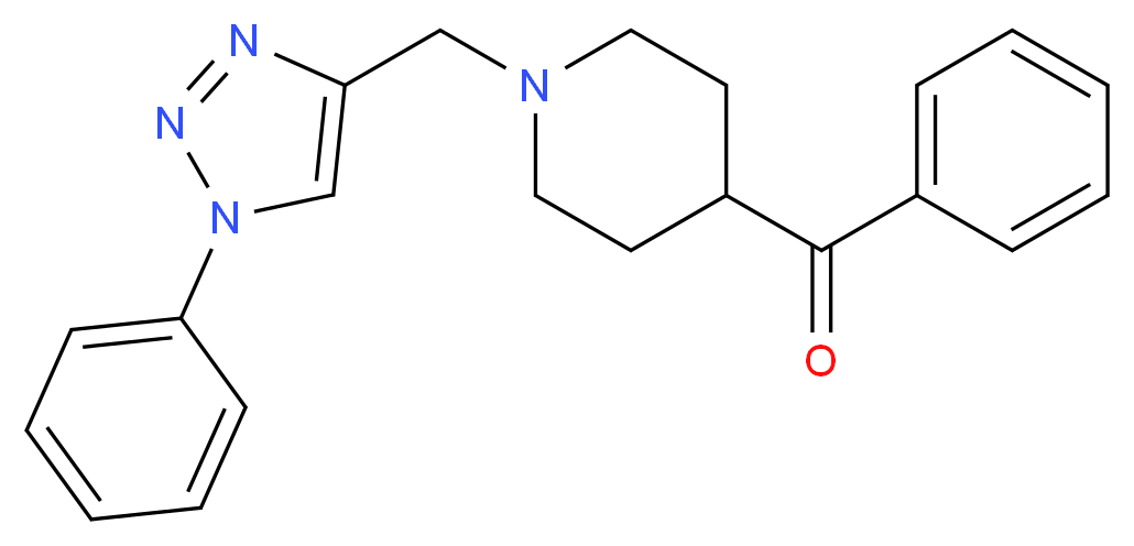 phenyl{1-[(1-phenyl-1H-1,2,3-triazol-4-yl)methyl]-4-piperidinyl}methanone_分子结构_CAS_)